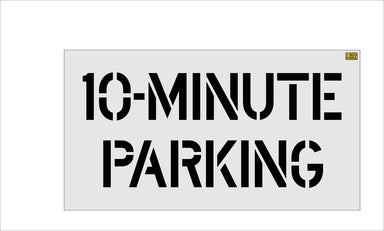 12" Generic Retail 10-MINUTE-PARKING Stencil