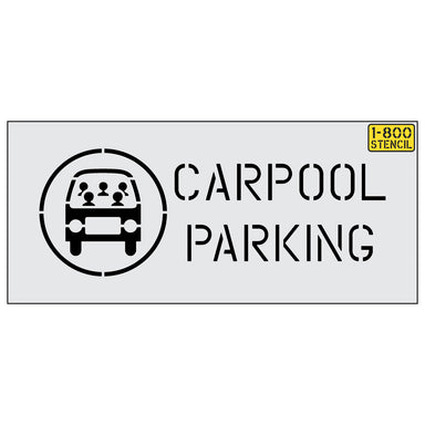 14" Carpool Parking Stencil