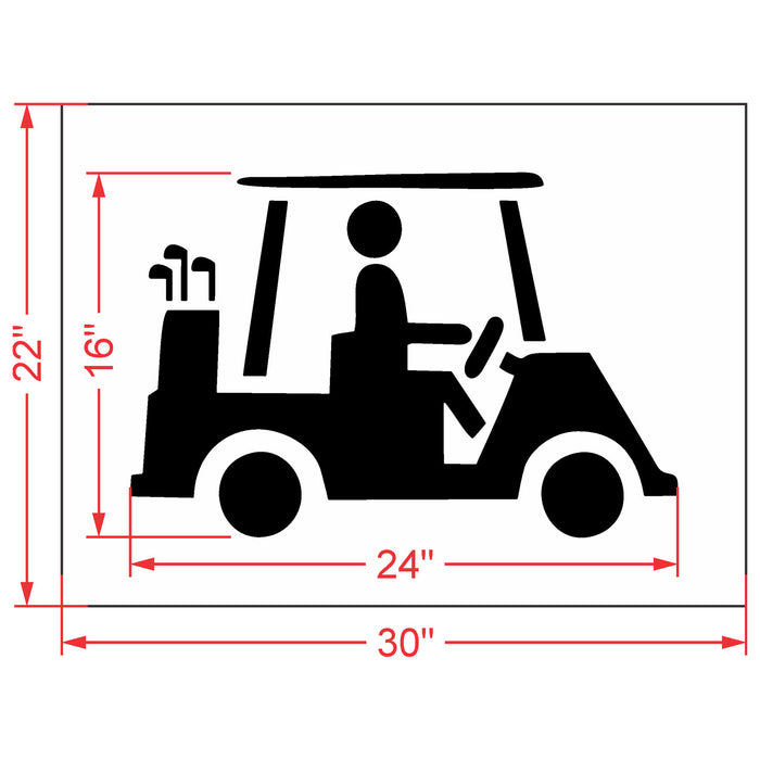 16" Golf Cart Stencil