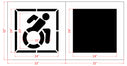 NYSDOT 20" Accessible Handicap w/ 24" Border and 24" Background Stencil