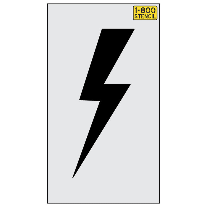 Lightning Bolt Stencil - (12"-48")