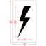 Lightning Bolt Stencil - (12"-48")