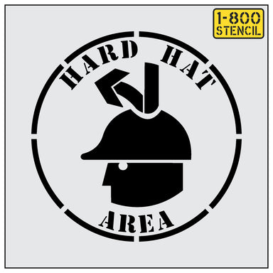 24" HARD HAT AREA Stencil