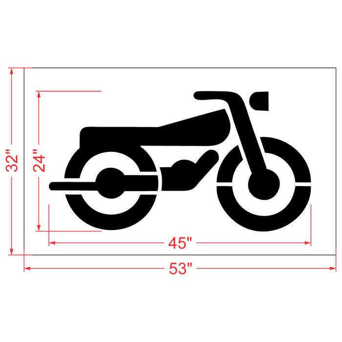 24" Motorbike Symbol Stencil