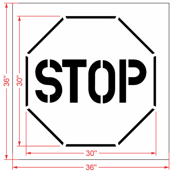 30" INDUSTRIAL STOP Stencil