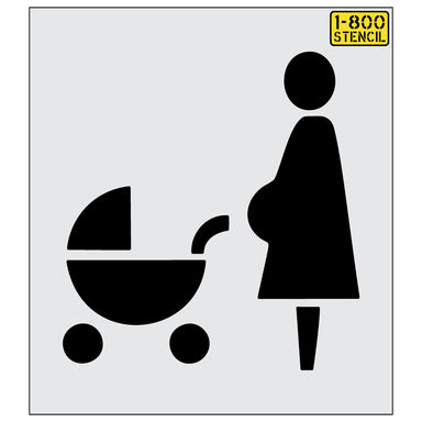 Reserved for Expectant Mothers Symbol Retail Stencil