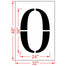36" Track And Field Number Zero Stencil