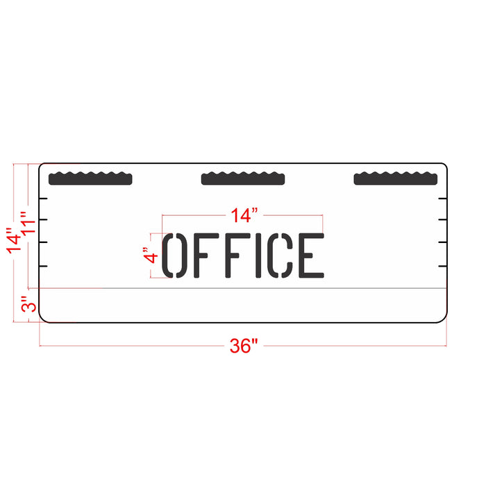 4" OFFICE Professional Curb Stencil