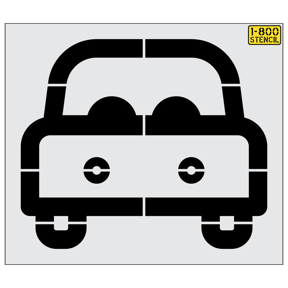 40" Dunkin Donuts Car Symbol - front - Stencil