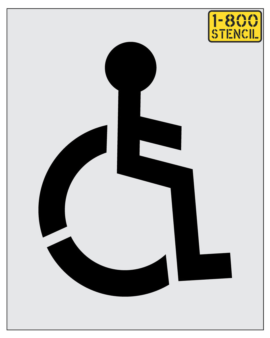48" Handicap Child Stencil
