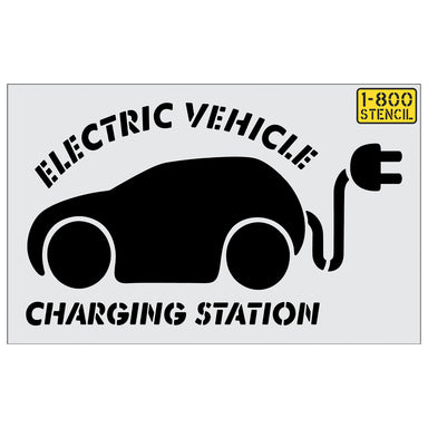 48" EV Charging Station with Tail Plug Stencil