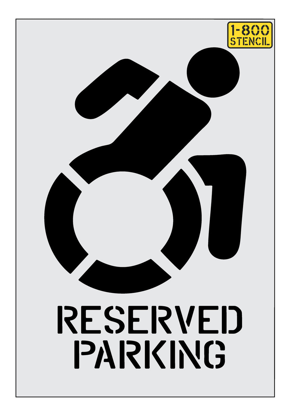 40" NYSDOT Handicap Stencil with RESERVED PARKING