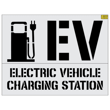 51" Electric Vehicle Charging Station Symbol - gas pump style Stencil