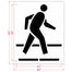 54" Pedestrian Crossing Symbol Stencil