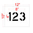 4" 3-Digit Number Kit Standard (100-pc) 100-199, 200-299, etc.