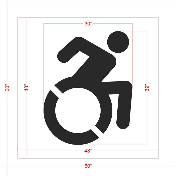 48" Wegmans NYSDOT Handicap Stencil