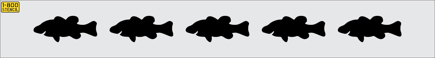 7"x101" School of Fish Stencil