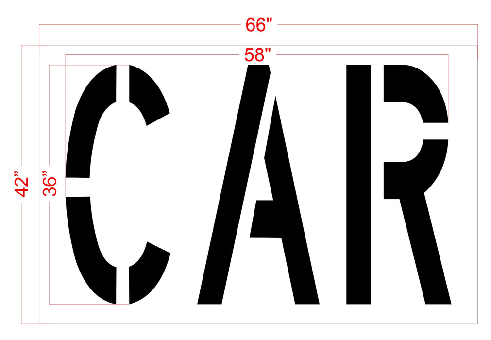 36" Costco CAR Stencil