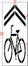 72" Georgia DOT Bike Lane Symbol w/ Chevron Stencil