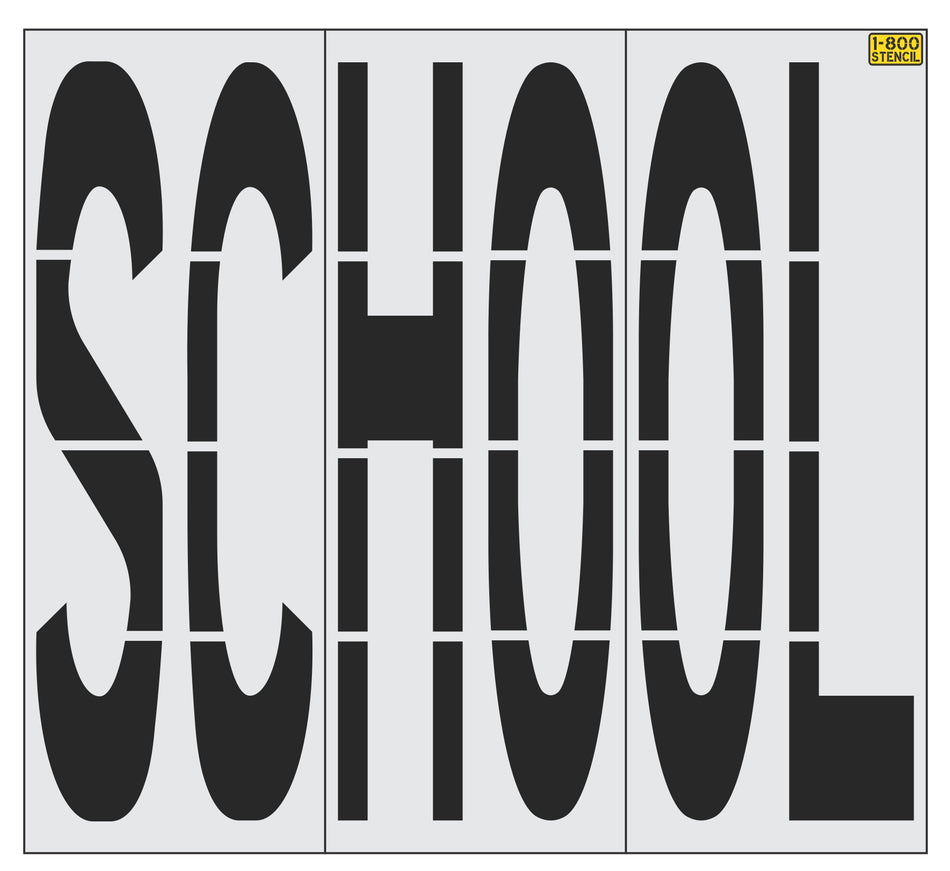 96" Iowa DOT Wording SCHOOL Stencil