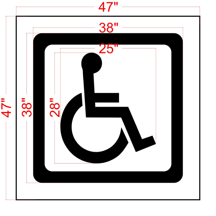28" Massachusetts DOT Handicap Stencil