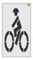 72" Massachusetts DOT Bike Rider Symbol Stencil