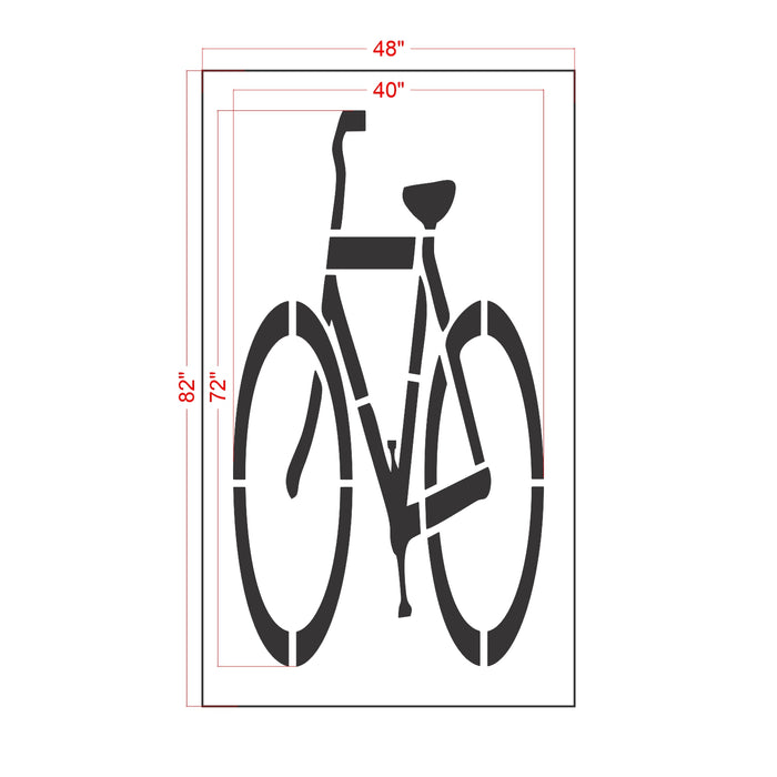 72" Missouri DOT Bike Lane Symbol Stencil