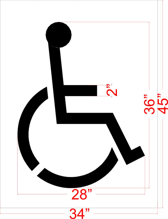36" New Hampshire DOT Handicap Stencil