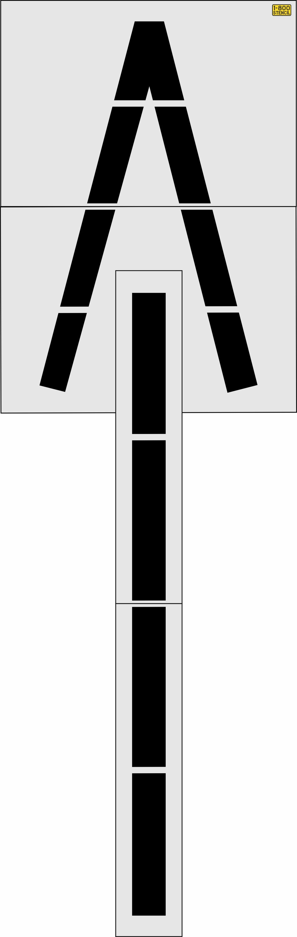 282" New York DOT Wrong Way Arrow Stencil