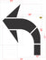 96" Oregon DOT Turn Arrow Stencil
