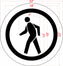 13" Portland DOT Pedestrian Logo with border Stencil