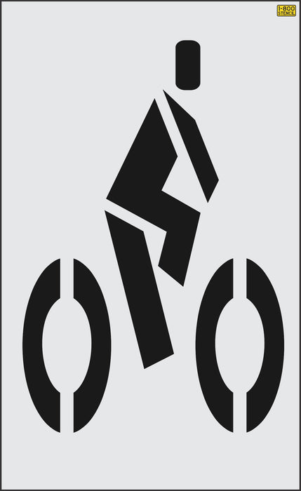 72" Philadelphia DOT Bike Rider Stencil