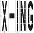 96" San Antonio DOT X-ING Stencil