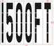 96" South Carolina DOT 1500FT Stencil