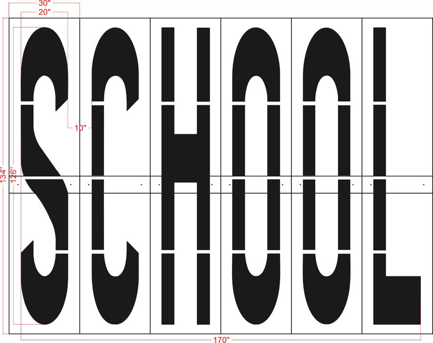 126" South Carolina DOT SCHOOL Stencil