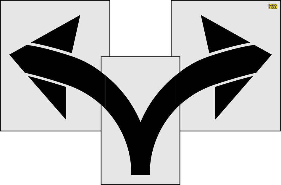 96" Seattle DOT Lane Split Arrow Stencil