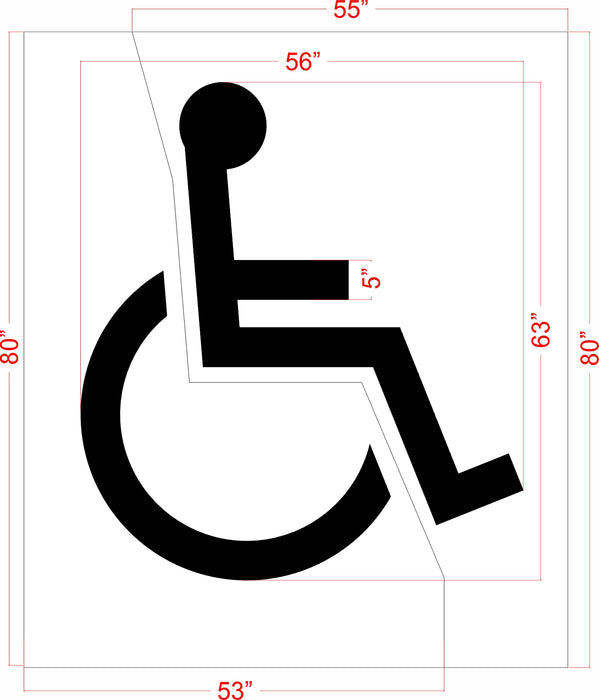 60" Seattle DOT Handicap Stencil