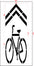 112" Seattle DOT Bike Symbol w/ Chevron Stencil