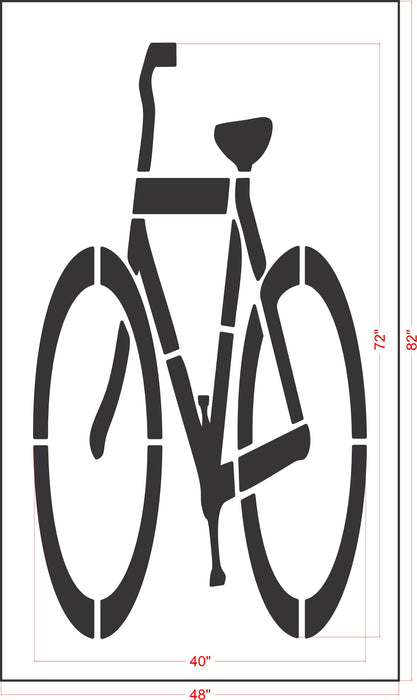 72" Tennessee DOT Bike Lane Symbol Stencil