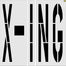 96" Texas DOT X-ING Stencil
