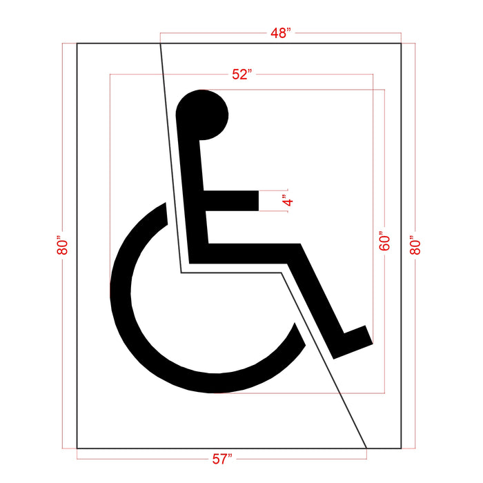60" Florida DOT Handicap Stencil