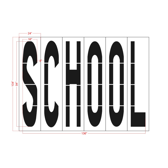 96" Colorado DOT SCHOOL Stencil