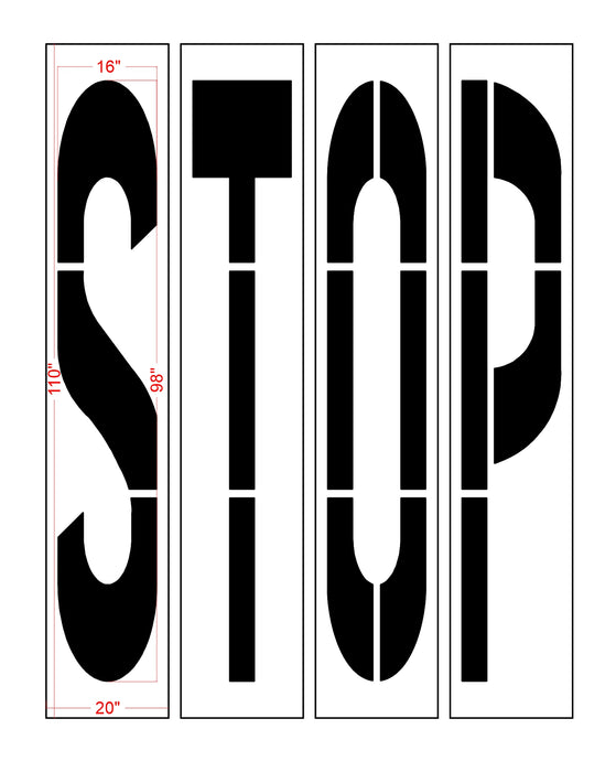 98" Arizona DOT STOP Stencil