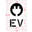 Electric Vehicle Symbol - plug style Stencil - (13"-27")