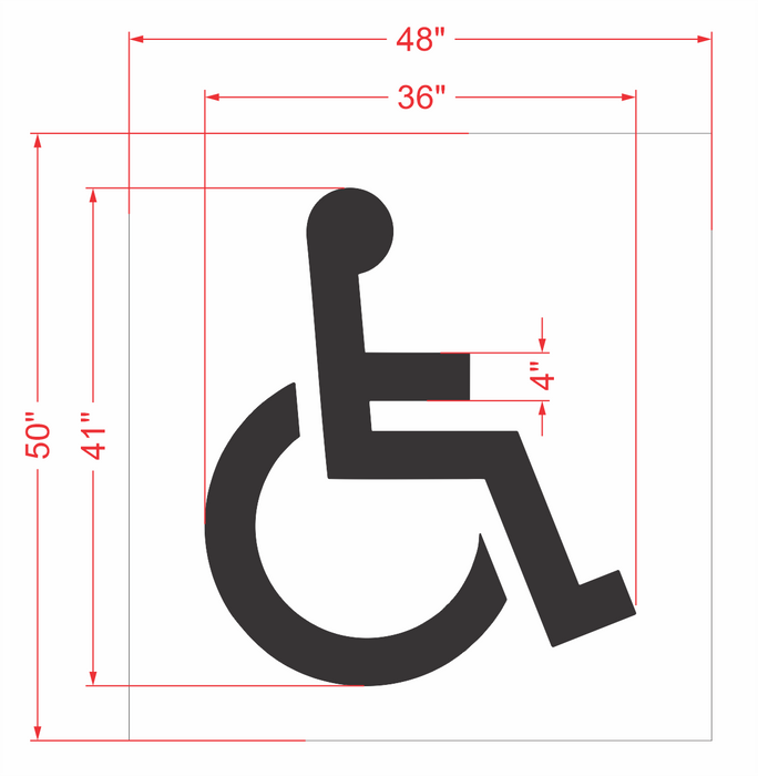 41" Costco Handicap Stencil