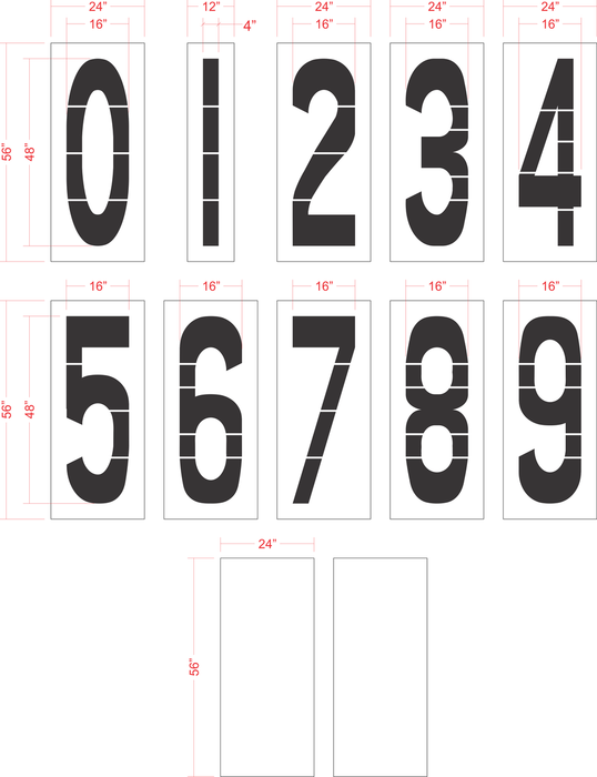48" Number Kit Stencil