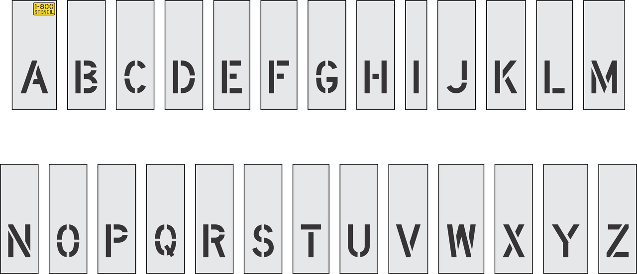 3" Alphabet Kit for Curbs Stencil