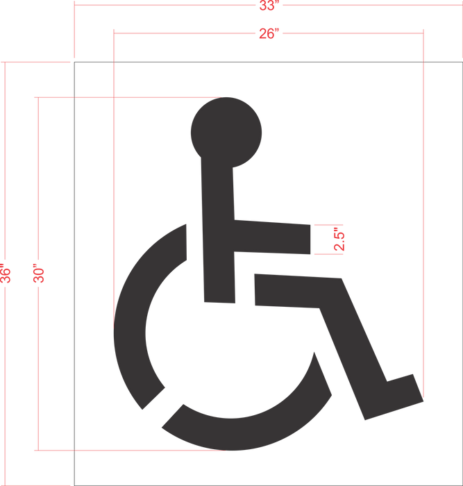 30" Handicap Stencil