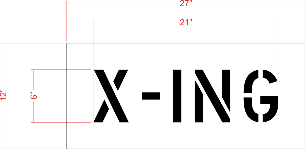 6" X-ING Stencil