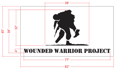 Wounded Warrior Project Stencil (for parking stall) 1/8" PRO-Grade LDPE